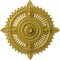 Ekena Millwork Haylynn Ceiling Medallion (Fits Canopies up to 1 1/4"), 29 1/8"OD x 1 1/4"ID x 4"P, Rich Gold CM29HYRGS - alternate 1